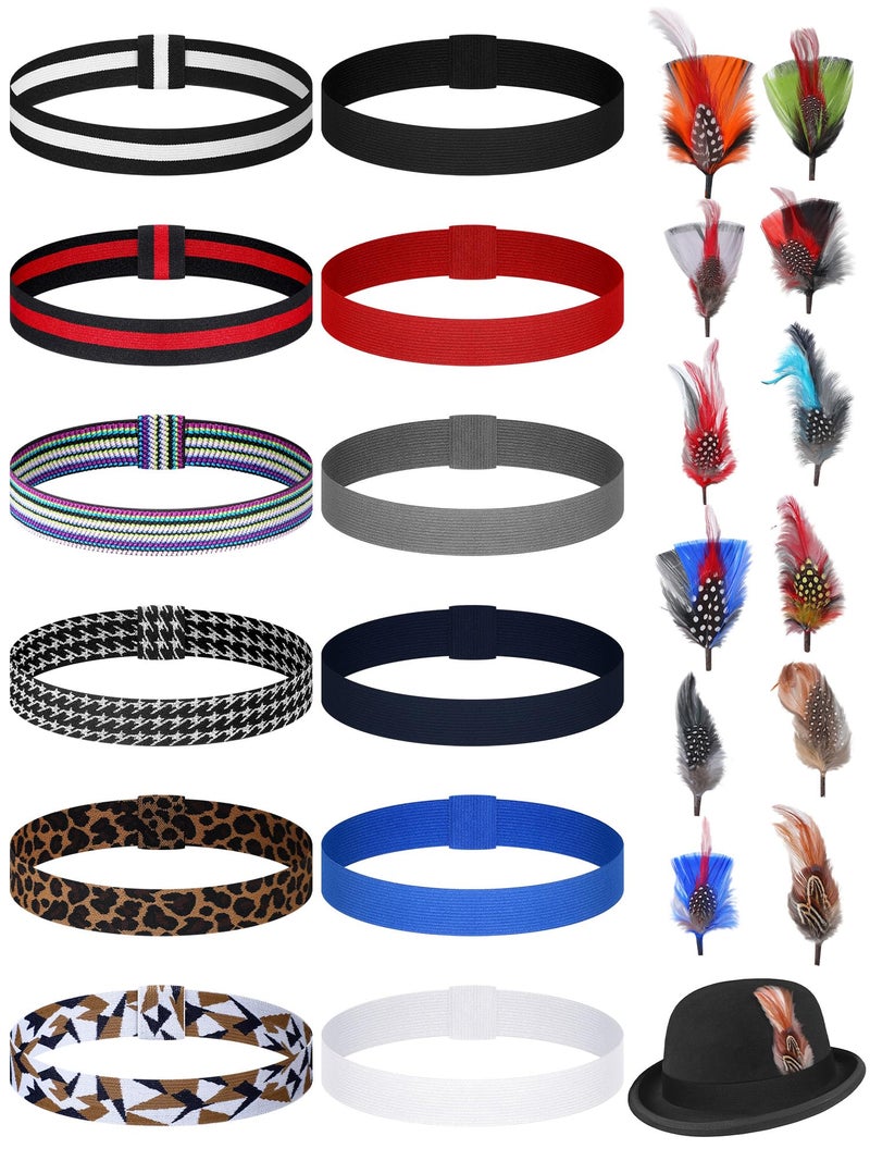 Breathffy 24 Pcs Hat Bands Decorative Feathers for Cowboy Panama Western Costume Headwear Women MenTrendy - Image 2