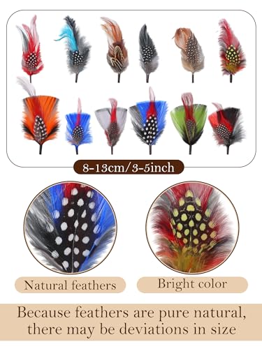 Breathffy 24 Pcs Hat Bands Decorative Feathers for Cowboy Panama Western Costume Headwear Women MenTrendy - Image 3