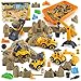Asoxt 43Piece Construction Sensory Playset 2 lbs Play Sand 4 DIY Trucks Crane Road Signs Creative Sandbox Toy for Kids Ages 3 - Image 3