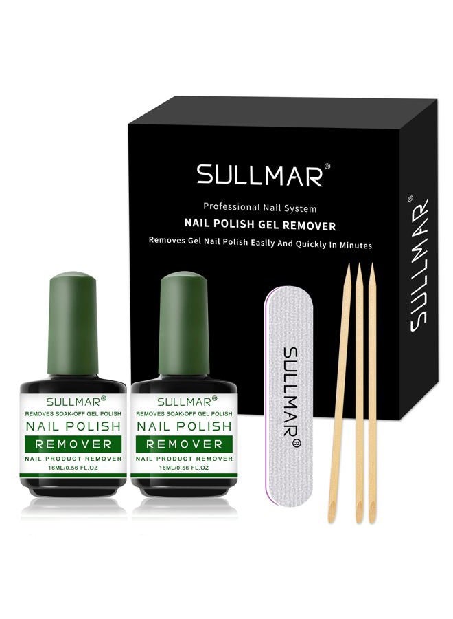SULLMAR 2pcs Nail Polish Remover Gel Manicure Nail Gel Polish Remover Nail Art Quickly Remove Nail Polish for Nails Remover - Image 1