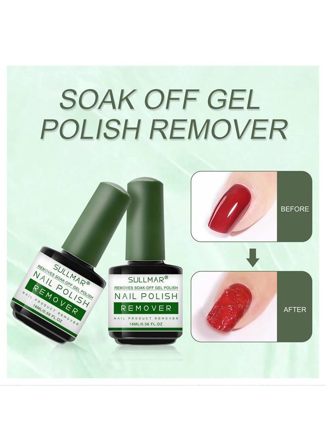 SULLMAR 2pcs Nail Polish Remover Gel Manicure Nail Gel Polish Remover Nail Art Quickly Remove Nail Polish for Nails Remover - Image 2