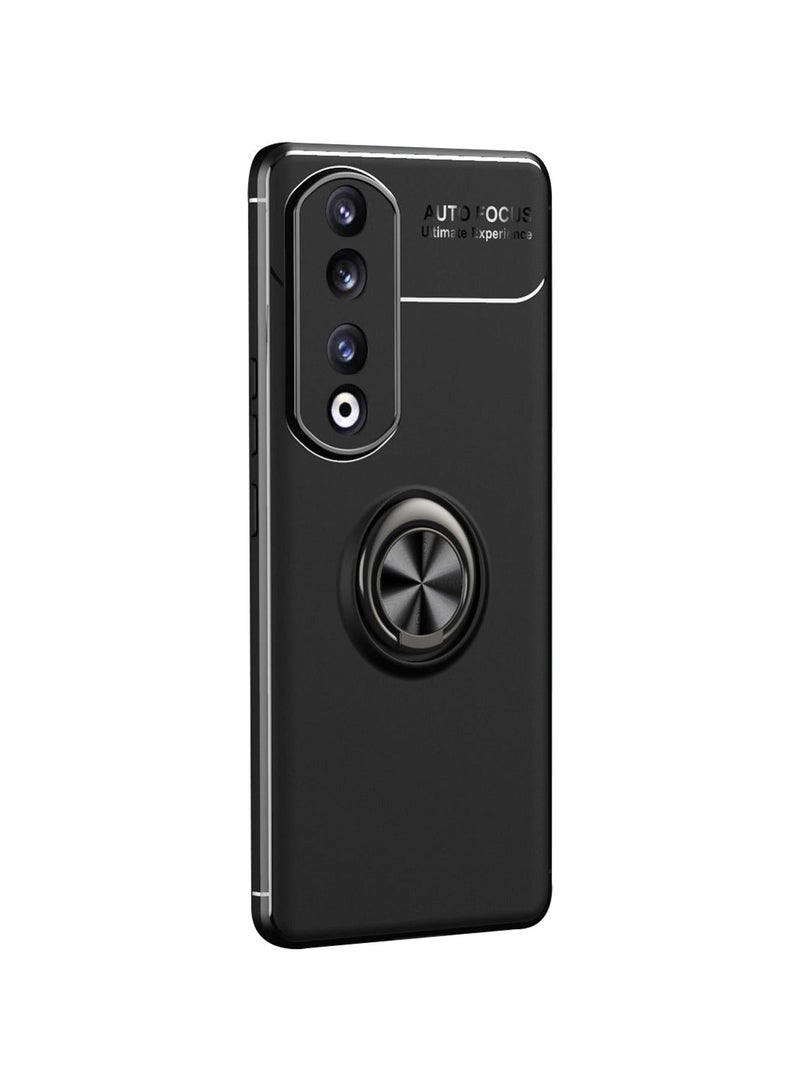 X-level Honor 90 Pro 5G Case Cover Protector Accessories with Magnetic Car Mount Magnetic Ring Holder Anti-Scratch Shockproof Phone Back Cover Durable Full Body Protection for Honor 90 Pro 5G - Image 1