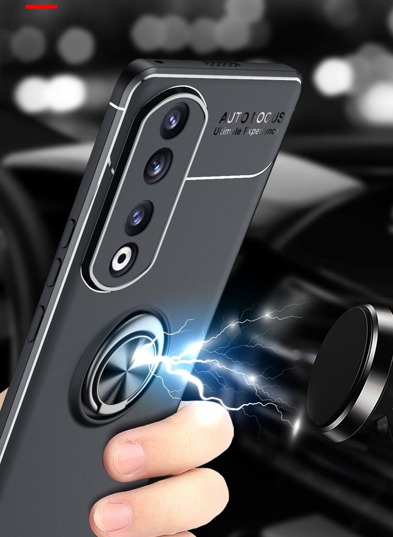 X-level Honor 90 Pro 5G Case Cover Protector Accessories with Magnetic Car Mount Magnetic Ring Holder Anti-Scratch Shockproof Phone Back Cover Durable Full Body Protection for Honor 90 Pro 5G - Image 4