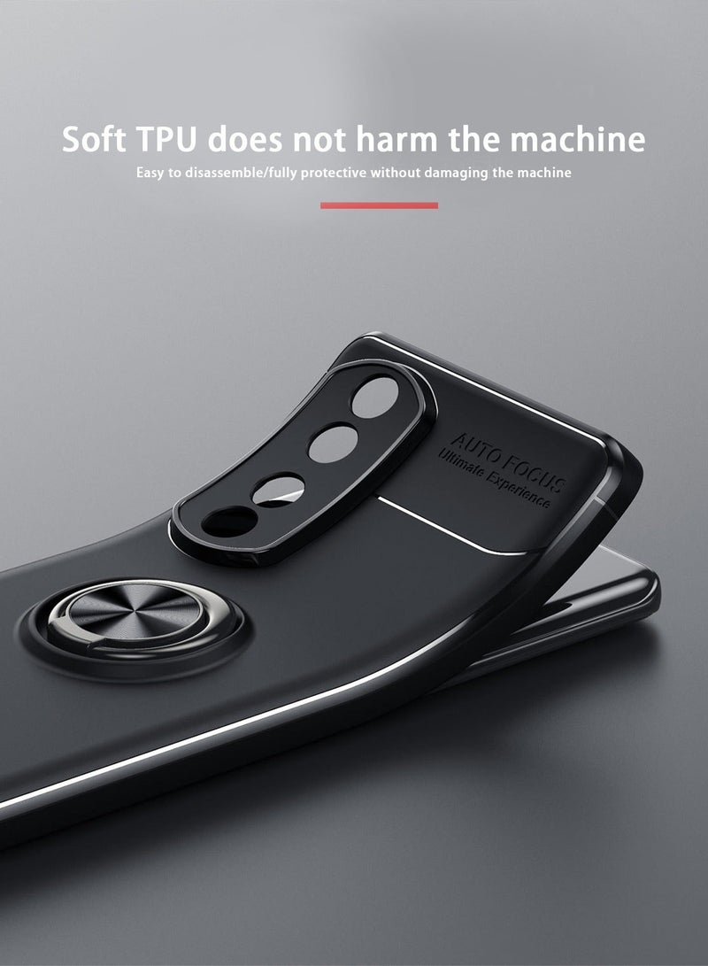 X-level Honor 90 Pro 5G Case Cover Protector Accessories with Magnetic Car Mount Magnetic Ring Holder Anti-Scratch Shockproof Phone Back Cover Durable Full Body Protection for Honor 90 Pro 5G - Image 5