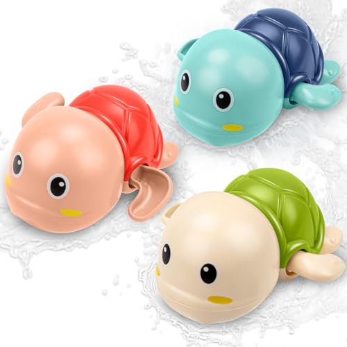 TOHIBEE Bath Toys 3 Pack Cute Swimming Turtle Bath Toy for Toddlers 13 New Born Baby Bathtub Water Toys Preschool Toddler Pool Toys - Image 5