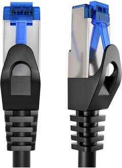 KabelDirekt – 10m – Ethernet, patch & network cable (transfers gigabit internet speed, ideal for 1Gbps networks/LANs, routers, modems, switches, RJ45 plug (silver), black)