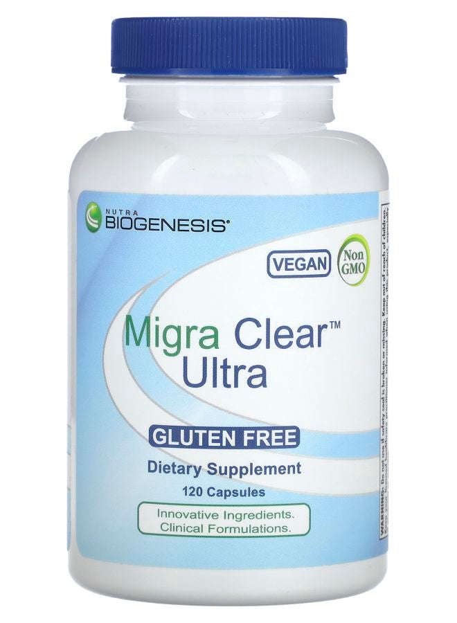 Nutra BioGenesis Migra Clear Ultra 120 Capsules
