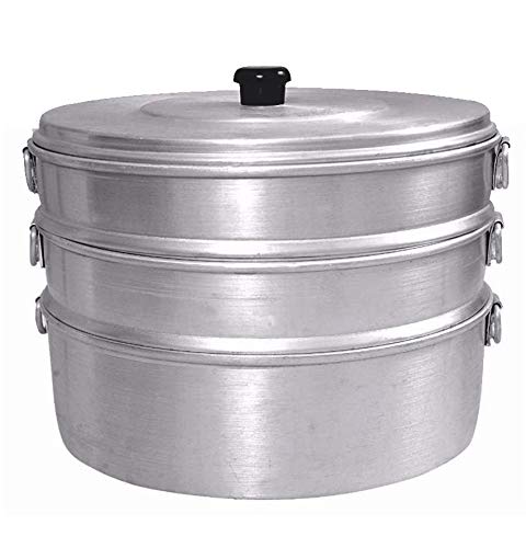 KC Aluminium Momos Steamer 3 Tier Capacity 3 Liters Diameter 8 Inches Silver - Image 5