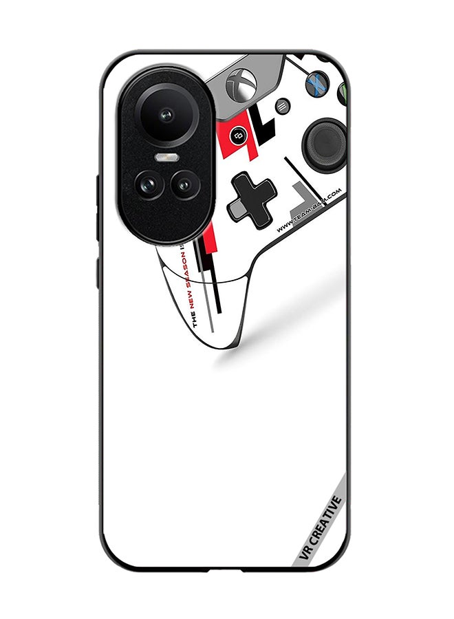 VR CREATIVE Protective Case Cover For Oppo Reno 10 Pro Retro Gaming Controller Design Multicolour - Image 1
