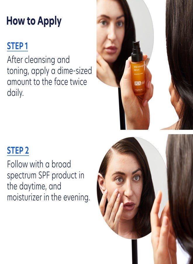 PCA SKIN Total Strength Anti Wrinkle Serum, Anti Aging Serum, Minimizes Fine Lines, Wrinkles, and Pores, 1.0 fl oz Pump - Image 2
