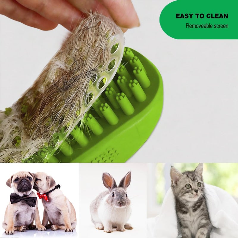Metopets Rubber Curry Brush for Dog & Cat, Soft Curry Comb with Removable Screen, Pet Silicone Brush for Short & Long Hair, Use Wet as Bath Scrubber or Dry for Grooming - Image 5