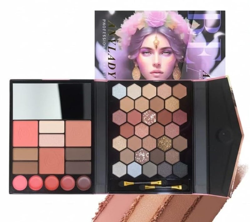 Colors Colorful Eyeshadow Palette Makeup,Rose Gold Brown Nude Matte Shimmer Eye Shadow Powder Palette,Naturing-Looking Long Lasting Waterproof-brown cover - cover -N2-45 COLORS - Image 2