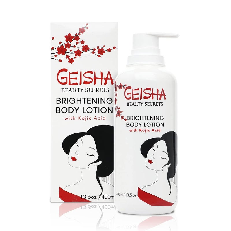 OMIC Geisha Kojic Acid Skin Brightening Body Cream - 13.5 fl oz / 400ml- Dark Spot Cream, Moisturiser, Uneven Skin Tone - Image 1
