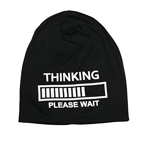 iSWEVEN Cotton Slouchy Beanie and Skull Cap for Summer, Winter, Autumn & Spring Season, Can be Used as a Helmet Cap Too - Free Size (7030A, Black) - Image 3
