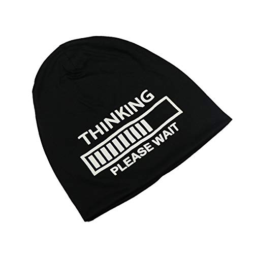 iSWEVEN Cotton Slouchy Beanie and Skull Cap for Summer, Winter, Autumn & Spring Season, Can be Used as a Helmet Cap Too - Free Size (7030A, Black) - Image 4
