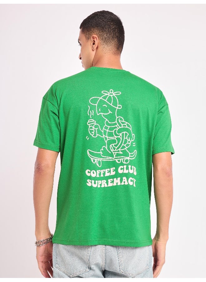 Beyoung Coffee Club Supremacy Printed Oversized T-shirt for Men  - Image 4