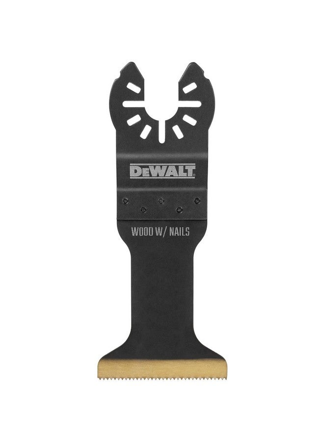 DEWALT DEWALT Oscillating Tool Blade for Wood with Nails, Wide, Titanium Nitride Coated (DWA4204), Black  - Image 1