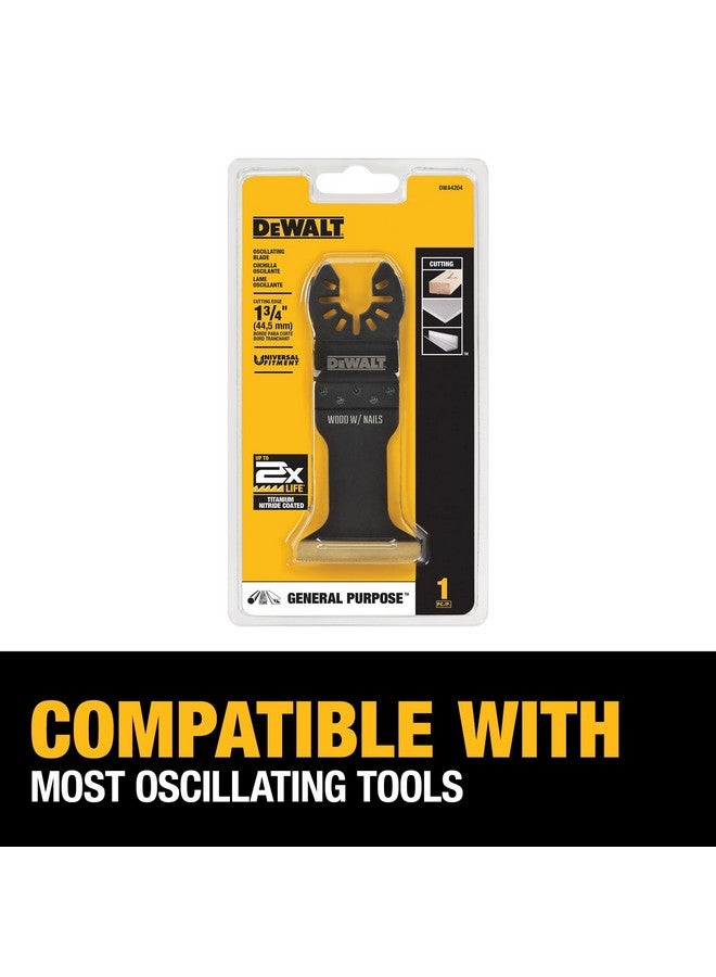 DEWALT DEWALT Oscillating Tool Blade for Wood with Nails, Wide, Titanium Nitride Coated (DWA4204), Black  - Image 5