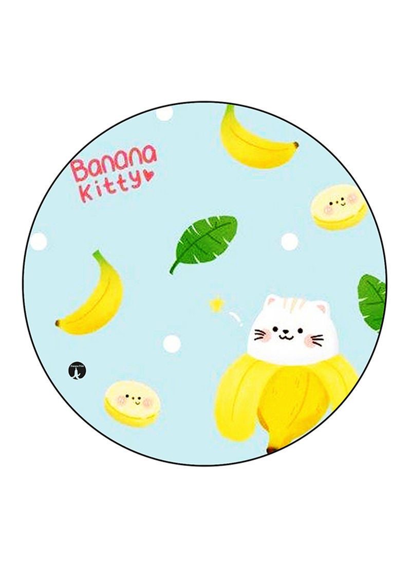 RKN Banana Kitty Printed Mouse Pad  Multicolour