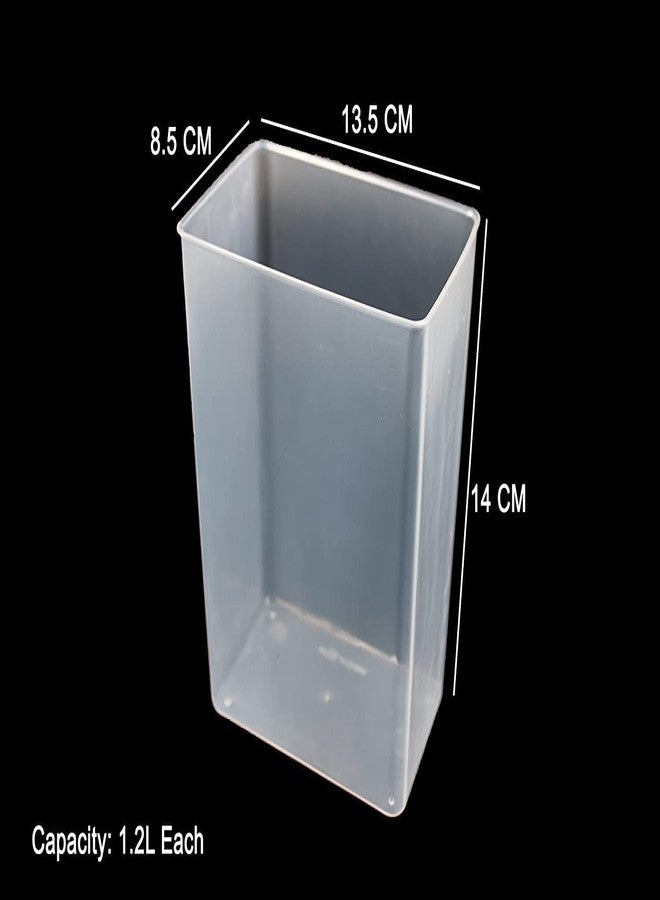 LEMBOSE Set of 4 Fridge Storage Organizer Bins, Freezer Storage Containers Basket Plastic Pantry Racks, Kitchen Storage Bins for Kitchen Pantry Organization and Storage 1.2 L - Image 4