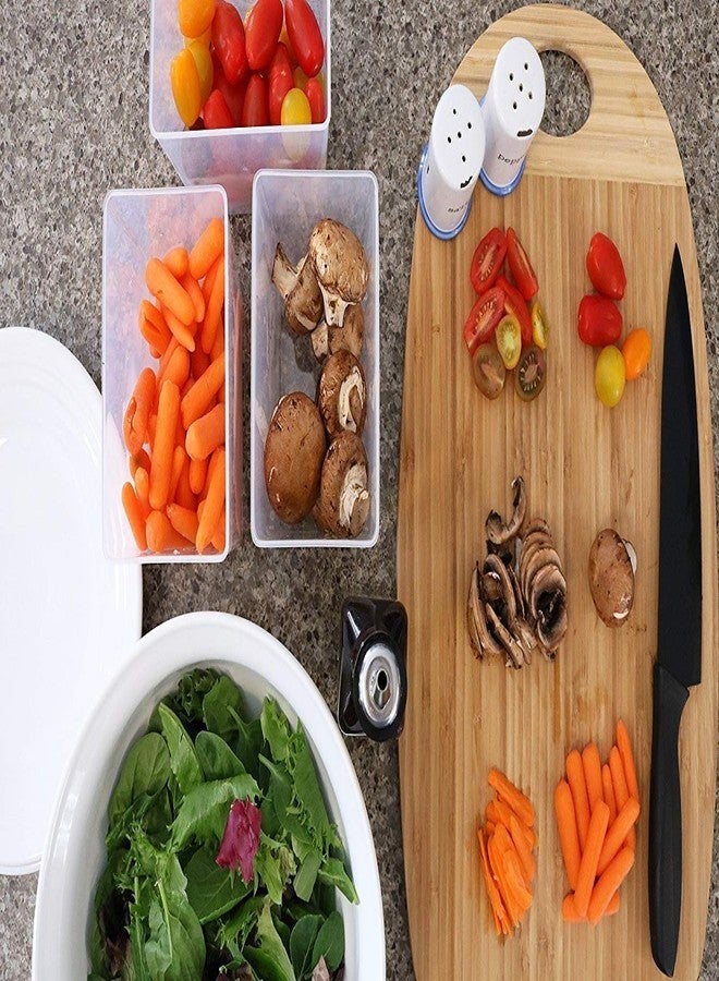 LEMBOSE Set of 4 Fridge Storage Organizer Bins, Freezer Storage Containers Basket Plastic Pantry Racks, Kitchen Storage Bins for Kitchen Pantry Organization and Storage 1.2 L - Image 3