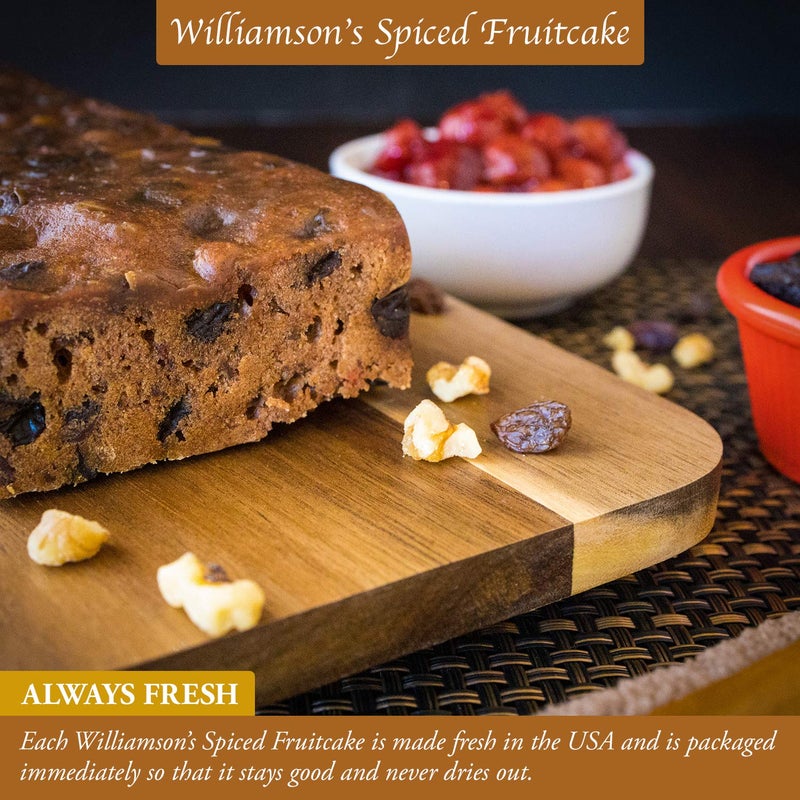 Williamson's Spiced Fruitcake, Fruit Cake, Freshly Made, Gourmet Snack, Food Gift with Fine Fruits and Nuts (12 Ounces) (1 Count) - Image 5