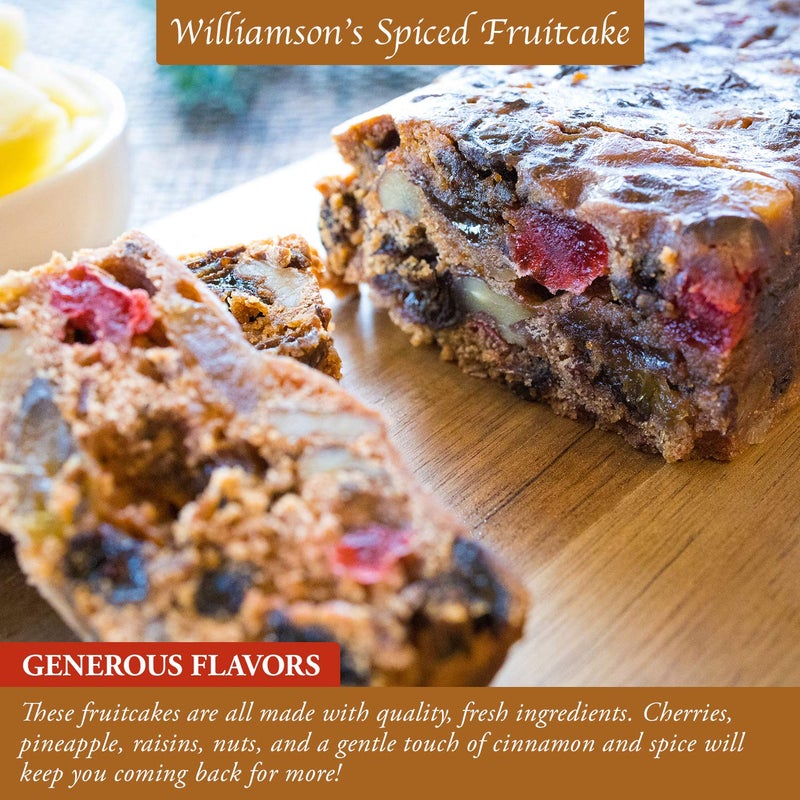 Williamson's Spiced Fruitcake, Fruit Cake, Freshly Made, Gourmet Snack, Food Gift with Fine Fruits and Nuts (12 Ounces) (1 Count) - Image 4