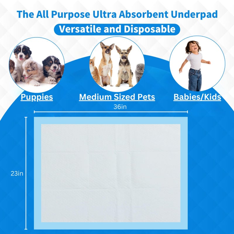 FRONTLINE Disposable Underpads Large 23'' X 36'' Absorbent Bed Pads, Medical Hospital Bed Incontinence Chux Pads | Thick Waterproof Protection for Kids, Adults, Elderly Liquid, Urine, Accidents (25) - Image 5