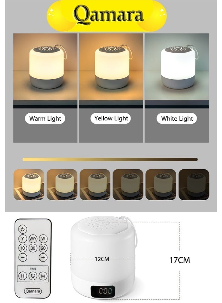 QAMARA LED Smart Touch Bedside Lamp with Remote, 9000mAh Battery, Type-C Rechargeable Night Light, 3 Light Modes for Bedroom, Living Room, Kids Room - Image 2