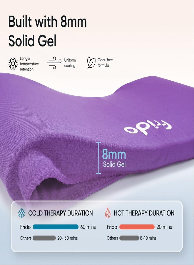 Frido Hot & Cold Therapy Cap | 360° Full Head Coverage | Reusable Cooling & Warming Cap with Gentle Compression | Purple - Image 3