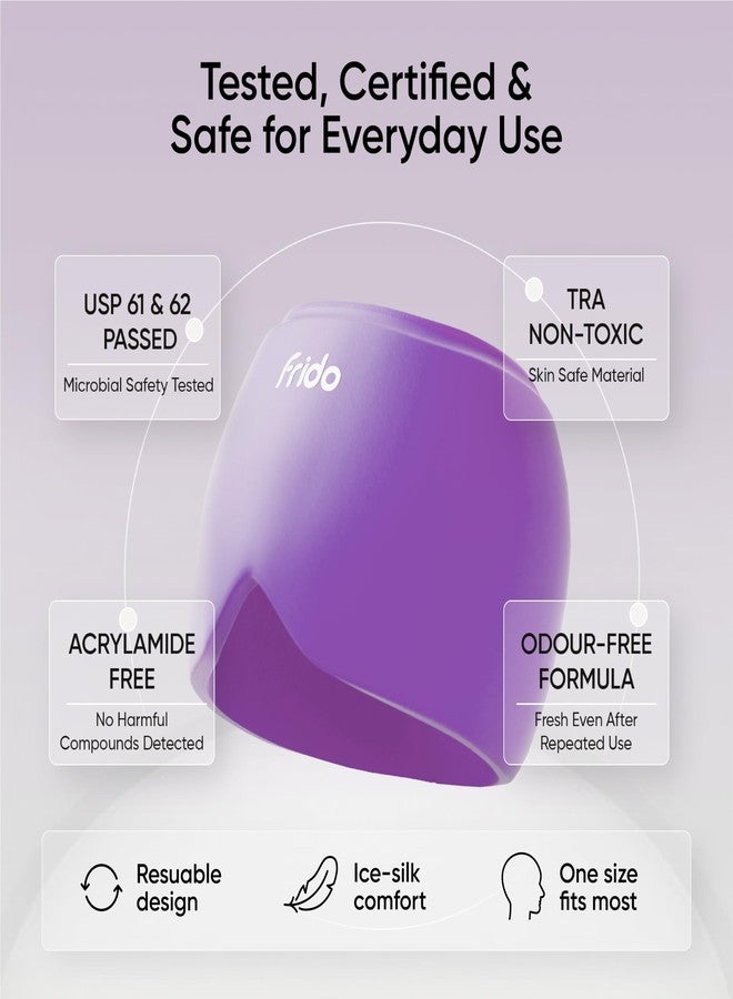 Frido Hot & Cold Therapy Cap | 360° Full Head Coverage | Reusable Cooling & Warming Cap with Gentle Compression | Purple - Image 4