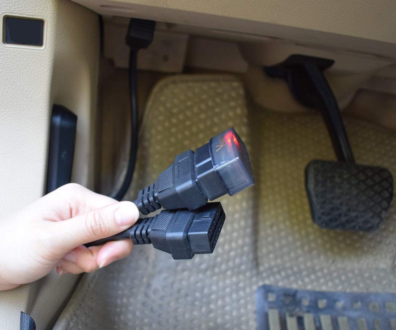 Vgate 16 Pin OBD2 OBDII Diagnostic Extender Splitter Extension Cable Male to Dual Female Y Cable, 19 inches - Image 5