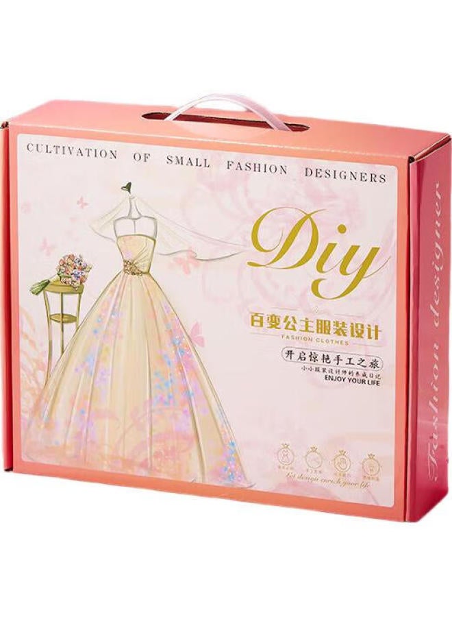 Dimoarch Dimanqi Children'S Clothing Designer Handmade Diy Material Kit, Pink Beauty Dress Gift Box, 6 Sets, Birthday Gift - Image 1