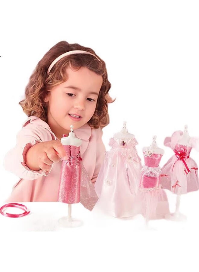 Dimoarch Dimanqi Children'S Clothing Designer Handmade Diy Material Kit, Pink Beauty Dress Gift Box, 6 Sets, Birthday Gift - Image 3