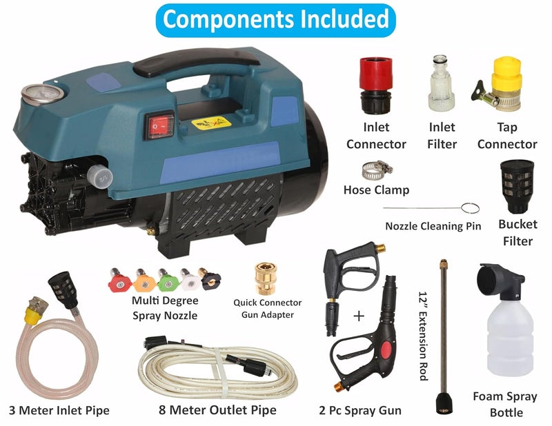 Digital Craft Digital Craft Car Washer 220v Electric Home Portable Brush The Car Water Grab High Power Strong Washing Machine 2500W High Pressure Clean MachineWasher Gun5Pc Nozzel Set  - Image 2