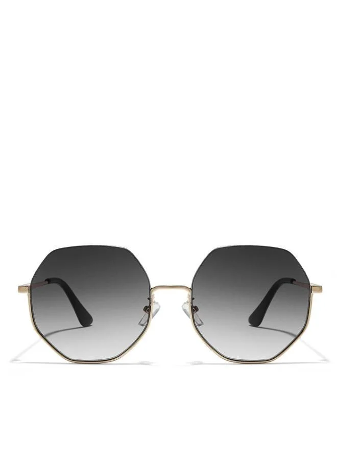 Blackout HEXA Women Japanese Gold Sunglasses - Frame Material: Metal - Frame Color: Japanese Gold - Lens Color: Gray - Full Rim