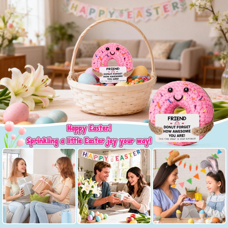 MBL Friend Birthday Gifts for Women - Funny Cute Inspirational Crochet Donut Easter Basket Stuffers Essentials Mothers Day Friendship Graduation Gifts for Female Bestfriend Best Friend Work Bestie BFF - Image 4