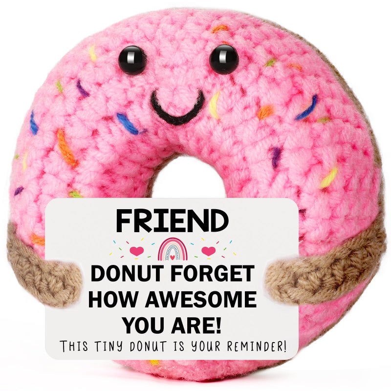 MBL Friend Birthday Gifts for Women - Funny Cute Inspirational Crochet Donut Easter Basket Stuffers Essentials Mothers Day Friendship Graduation Gifts for Female Bestfriend Best Friend Work Bestie BFF - Image 1