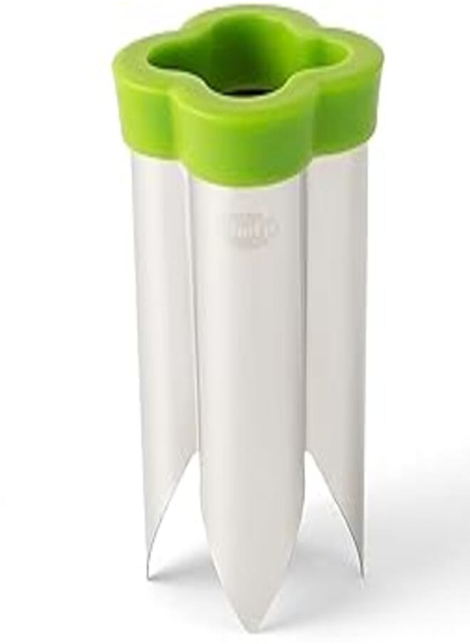Chef'n - Chef'n 102-439-225 QuickCore Pepper Corer, Stainless Steel, Green - Image 1
