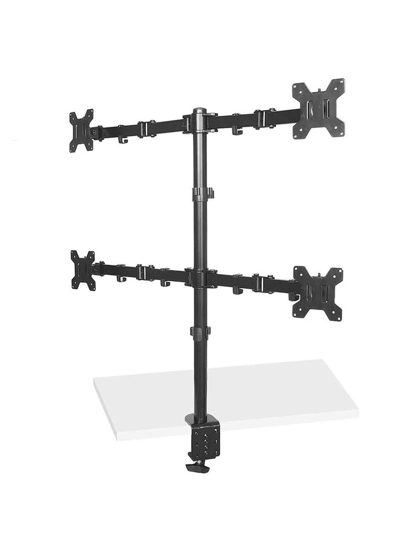 LED LCD Monitor Desk Mount Adjustable Stand Holder Heavy Duty for 4 Screens 18"-29" | Height Adjustable | Gaming | Trading | Video Editing - Image 4