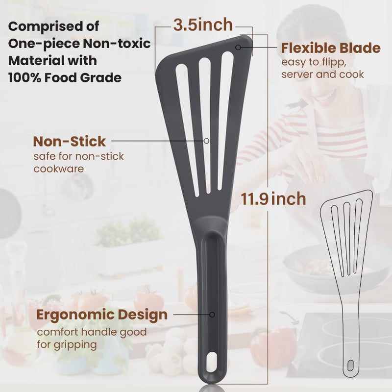 ReneeChef Slotted Spatula  Professional Fish Turner  Heat Resistant Fish Spatula Safe for Nonstick Cookware - Image 2