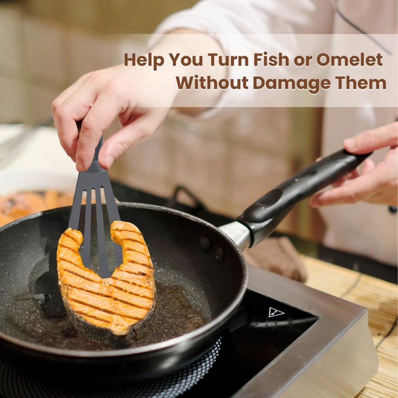ReneeChef Slotted Spatula  Professional Fish Turner  Heat Resistant Fish Spatula Safe for Nonstick Cookware - Image 4
