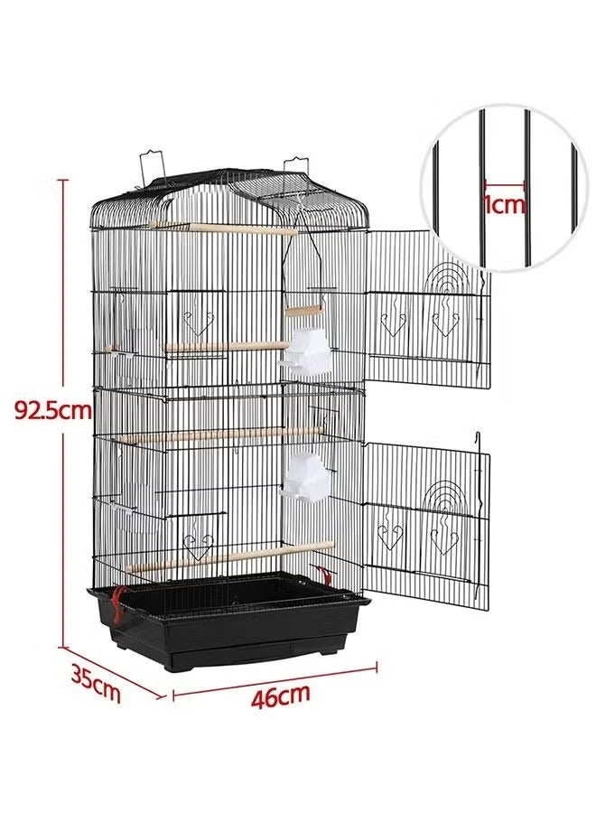 أوكيوز قفص الطيور المعدني، قفص الببغاء متعدد الاستخدامات مصنوع من إطار سلكي فولاذي متين - Image 5