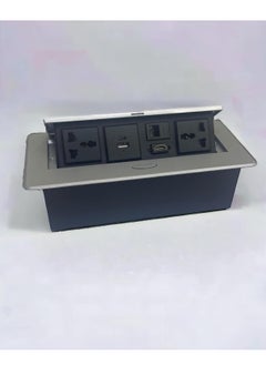 Next Life Table Popup Socket, Power Outlet LED Receptacle IP40 Protection Grade 250V 16A Dual USB/Type C/Hdmi/Data Table Socket Connection Box for Office and Home  - Image 1