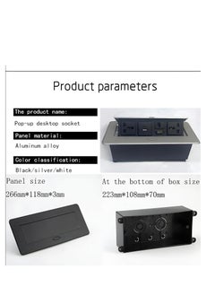 Next Life Table Popup Socket, Power Outlet LED Receptacle IP40 Protection Grade 250V 16A Dual USB/Type C/Hdmi/Data Table Socket Connection Box for Office and Home  - Image 2