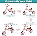 FZHZZ Toddler Balance Bike with Light Music Tricycle for Toddlers 15 Year Olds Toddler Tricycle for Boys Girls Kids Bicycle with Removable Pedal Birthday Gifts for 1 2 3 4 5 Year - Image 4
