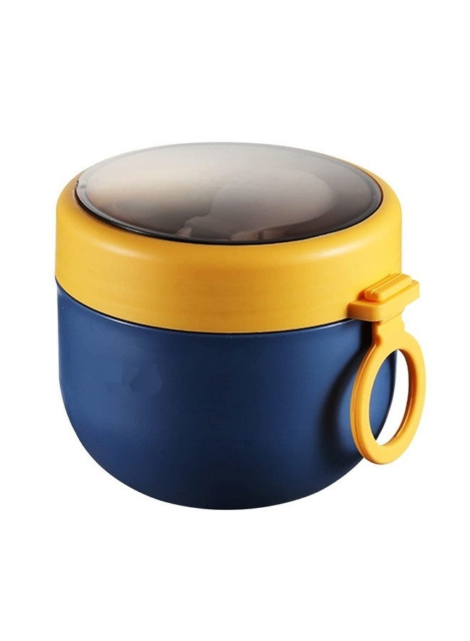 بيوينتي حافظة طعام للأطفال مع ملعقة قابلة للطي، مصنوعة من الفولاذ المقاوم للصدأ المعزول بتفريغ الهواء، حافظة طعام حرارية، كوب حساء، مانعة للتسرب، لحفظ الطعام الساخن والبارد، مثالية للمدرسة والمكتب والنزهات والسفر والأنشطة الخارجية. - Image 1