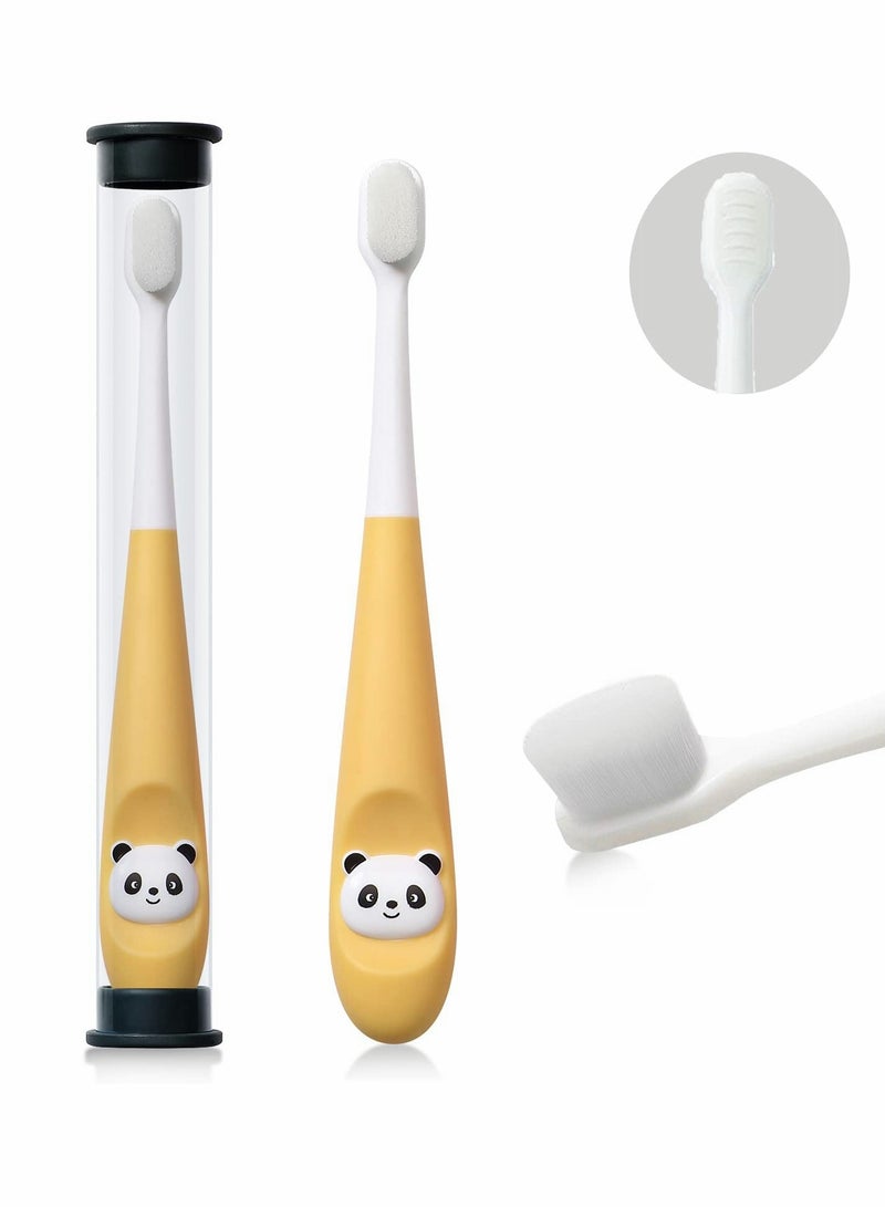 KASTWAVE Toothbrush for Kids, Extra Soft Nano Toothbrush for Toddlers and Children BPA Free Kids Toothbrush with Protective Case for Toddler for 1-3 Years Old - Image 1