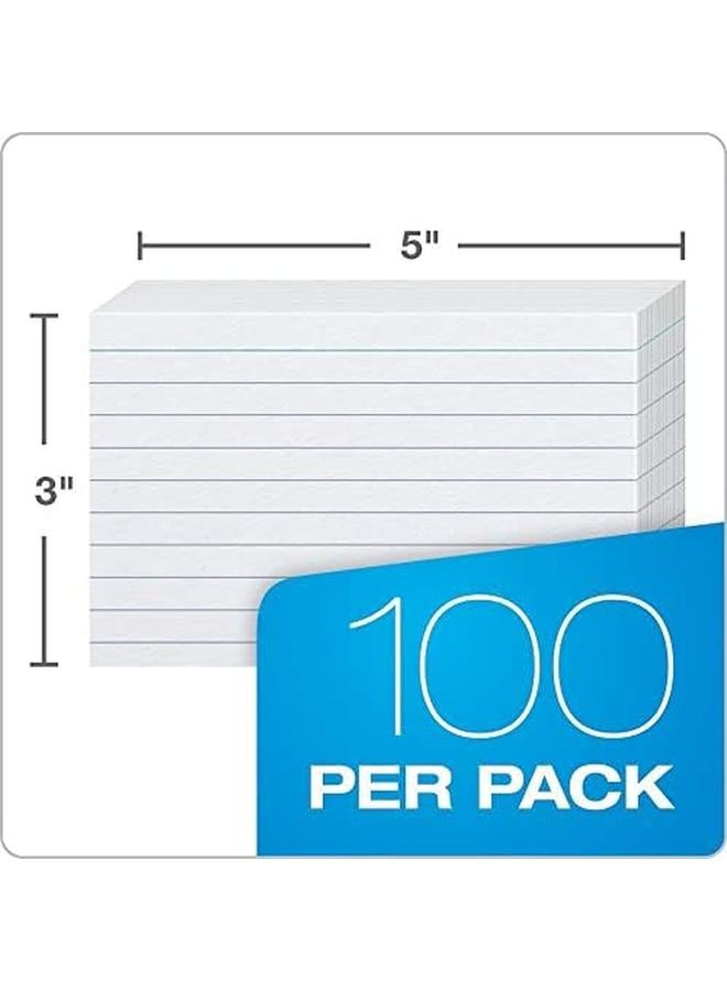 مارك بطاقات فهرسة مسطرة 100 قطعة مقاس 5 بوصة × 3 بوصة بيضاء - Image 2