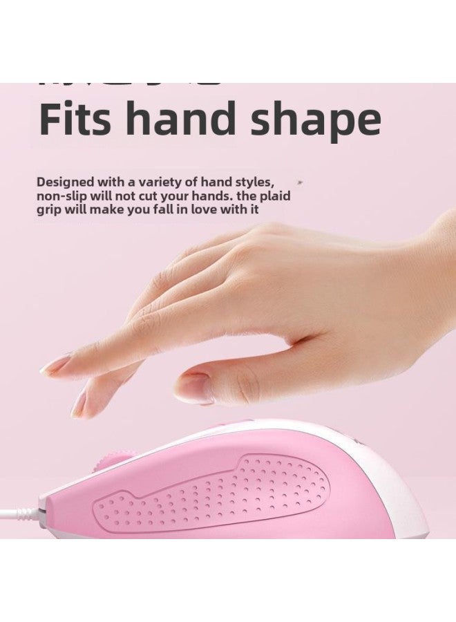 Wired Mouse Mute Silent Office Desktop Laptop Computer Game Home USB Universal For Boys And Girls-Color:Elegant Black + Mouse Pad 【silent on♡Comfortable And Skin-friendly Grip♡Line Length 1.5m】-Interface:Official Standard - Image 5